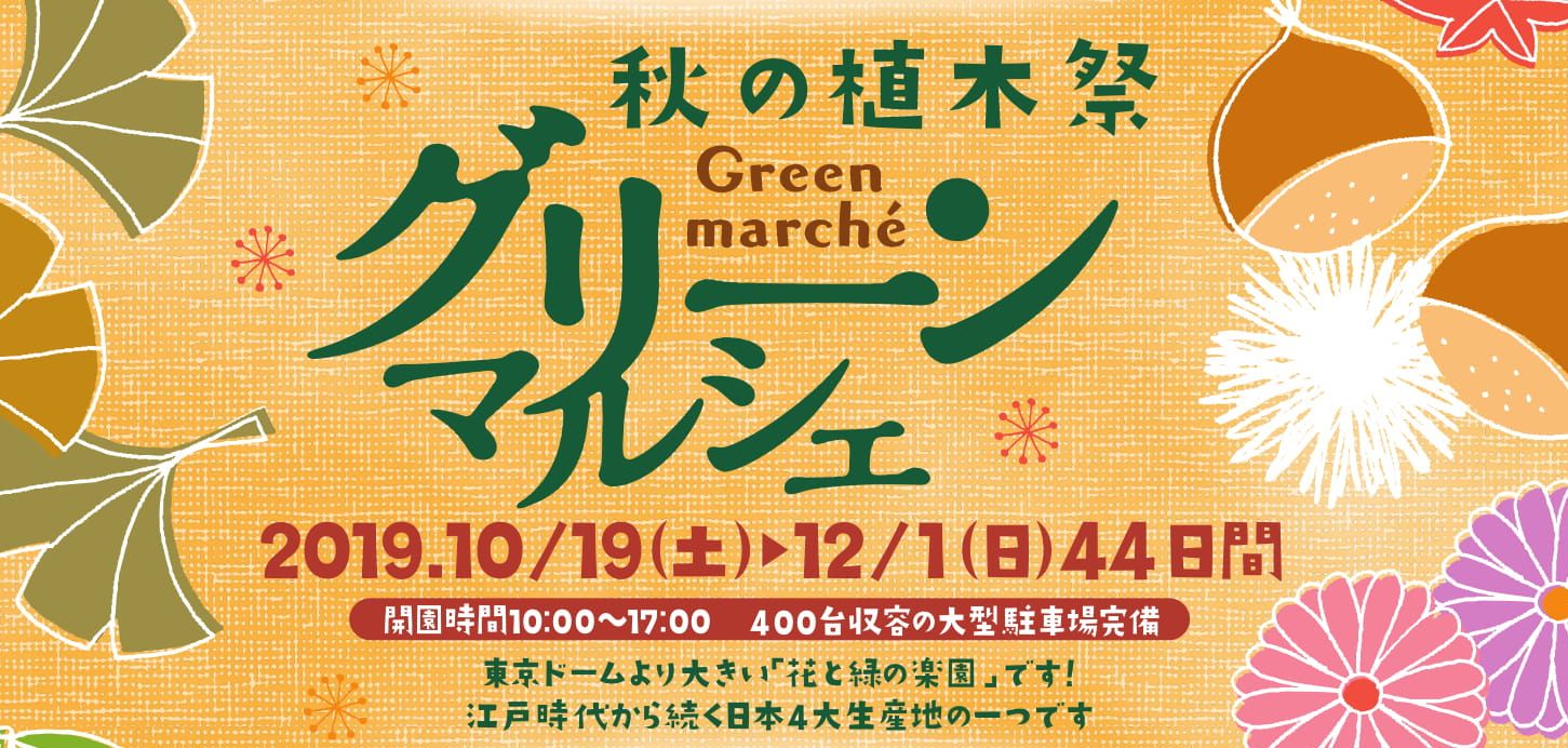 秋の植木祭 グリーンマルシェ 10月19日より開催 くるめ緑花センター あなたの植物に出会う街